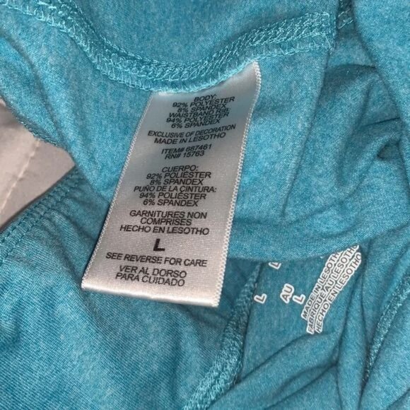 Champion Elite Womens Teal Capri Pants L Drawstring Waist Polyester/Spandex Blen - Picture 3 of 11